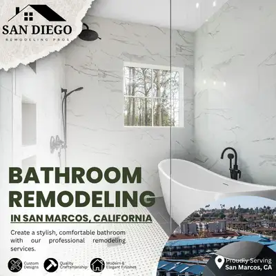 Modern bathroom remodeling in San Marcos, California